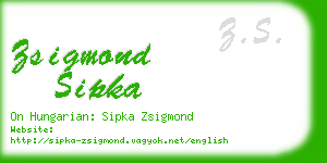 zsigmond sipka business card